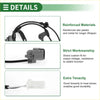 Black and gray reinforced abs plastic and metal abs wheel speed sensor with durable connector for Toyota RAV4 rear left