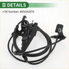 Black plastic and rubber-coated abs wheel speed sensor with molded brackets for 2018-2019 toyota rav4 front left