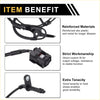 Black reinforced abs plastic and metal abs wheel speed sensor with molded connector for toyota rav4 2019-2022 right front