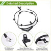 Black abs wheel speed sensor with coiled wiring and molded plastic connectors for rear left toyota rush 2006-2018