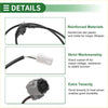 Black reinforced abs plastic and metal abs wheel speed sensor cable with gray connector and white plug for toyota scion