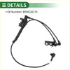 Black abs wheel speed sensor for Toyota Scion tC coupe with molded plastic housing two cables and connector