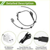 Abs wheel speed sensor for toyota scion xb front left black sensor with gray connector and mounting brackets