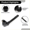 Black plastic abs wheel speed sensor with molded connector housing and threaded shaft for toyota sequoia 2008 to 2017