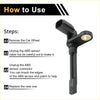 Black abs wheel speed sensor for Toyota Sequoia with a gold-colored circular component at the back side