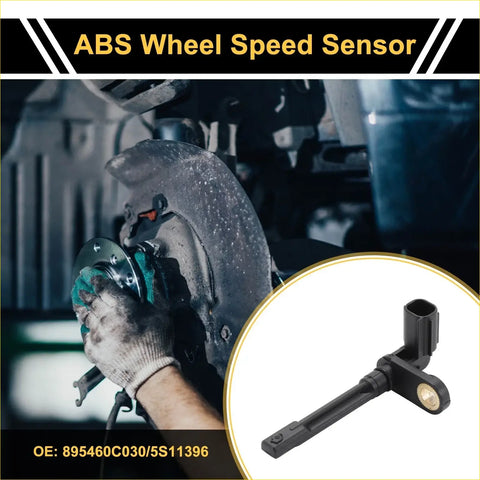 Black abs wheel speed sensor with metallic gold hub and rectangular connector for toyota sequoia 2008-2017