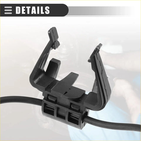 Black plastic cable clamp with sturdy angular design for abs wheel speed sensor toyota sienna 2.7l 2wd base le