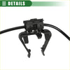 Black plastic abs wheel speed sensor cable connector with two wires for toyota sienna 2011-2013 shown from back side