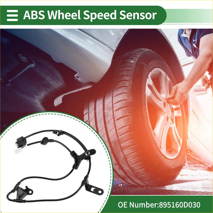 Black abs wheel speed sensor for Toyota Soluna Vios with coiled cable and multiple connectors for automotive use