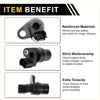 Abs wheel speed sensor for toyota tacoma rear right made of black reinforced abs plastic and metal with connector and mounting screw