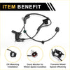 Black abs wheel speed sensor with molded plastic housing and coiled wiring for front right toyota tacoma 2005-2015
