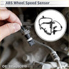 Black abs wheel speed sensor for toyota tundra 2000-2006 with molded plastic housing and attached wiring harness