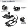 Black plastic abs wheel speed sensor with coiled wiring and brackets for front left toyota tundra 2000-2006