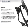 Black abs wheel speed sensor with cylindrical housing and wiring harness for front left toyota tundra 2000-2006
