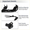 Abs wheel speed sensor for toyota tundra 2000-2006 front left black reinforced abs plastic and metal with molded connector housing