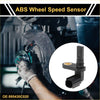 Black abs wheel speed sensor with cylindrical body and rectangular connector for toyota tundra 2007-2017