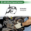 Black abs wheel speed sensor with coiled wiring and mounting brackets for toyota tundra 2007-2020 left front