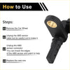 Abs wheel speed sensor for toyota tundra front and rear right with black body and gold-colored interior housing