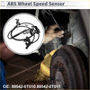 Black abs wheel speed sensor with coiled wiring and mounting brackets for toyota venza 2009-2015 front right