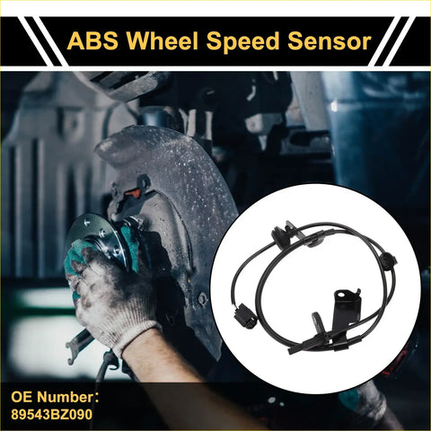 Black abs wheel speed sensor for toyota venza 2023 with coiled wiring and plastic connectors left front side