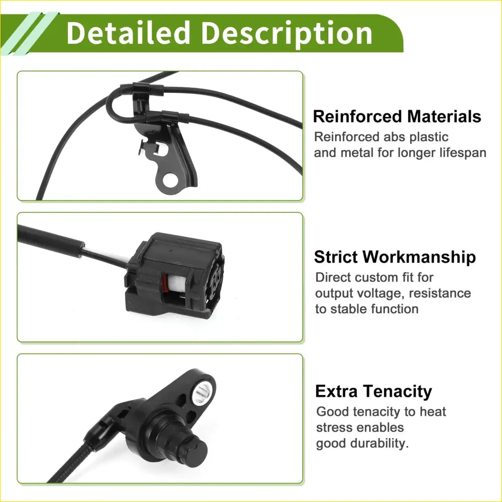 ABS Wheel Speed Sensor for Toyota Wish (2003-2009) - 1 x Front Left - Electrical