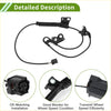 Abs wheel speed sensor for toyota wish 2003-2009 front right black plastic with coiled cable and connector