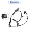 Black abs plastic brake pedal sensor with coiled cable and metal connector for front right toyota sequoia 2001 2007