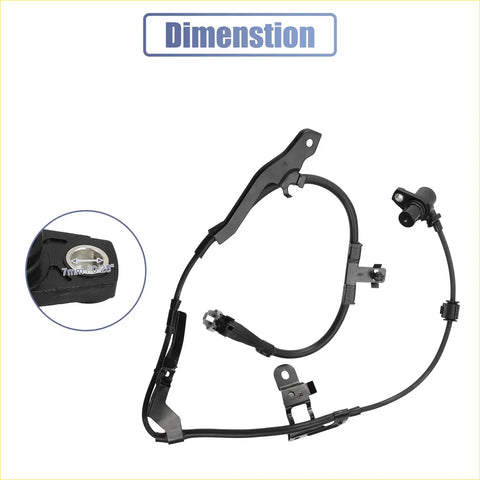 Black abs plastic brake pedal sensor with coiled cable and metal connector for front right toyota sequoia 2001 2007