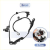 Black automotive brake pedal position sensor with coiled cable and two-pin connector for toyota sequoia front right