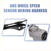 Gray plastic abs wheel speed sensor rear left for Toyota Prius V with black cable and mounting bracket visible from back
