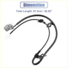 Black rubber-coated abs wheel speed sensor cable with gray plastic connector and metal brackets for 2009-2013 toyota highlander rear right