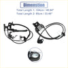 Black abs wheel speed sensor for toyota venza 2009-2015 with coiled wiring and plastic connectors visible on back side