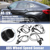 Black abs wheel speed sensor set for Toyota Venza 2009-2015 with coiled wiring and plastic connectors