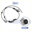 Black rubber-coated abs wheel speed sensor wiring harness rear left for toyota prius with 2-pin gray connectors