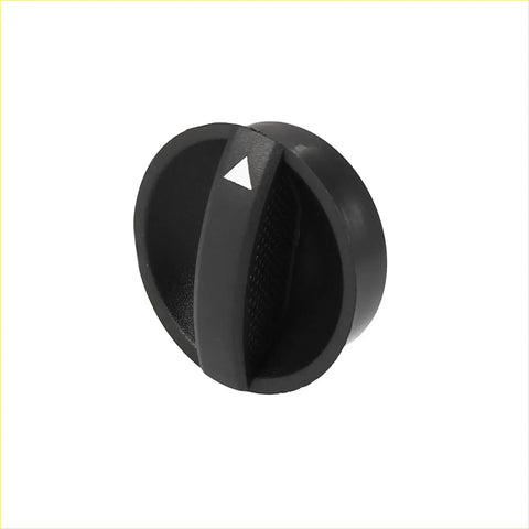 Black plastic ac climate control switch knob with white triangular indicator for toyota tacoma 2005-2011