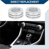 Silver diamond-encrusted ac climate heater switch knob cover rings for toyota rav4 2020-2023 direct replacement