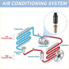 Black and brass-colored ac compressor control solenoid valve with threaded fittings for toyota scion 2000-2023