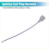 Purple ignition coil plug harness with gray plastic connector for ac compressor wiring harness plug on toyota tacoma
