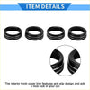 Black metal ac heater 4wd switch knob cover ring with textured anti-slip bands for toyota tacoma 2016-2023