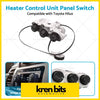 White plastic ac heater control panel switch with three black knobs and coiled wire for toyota hilux n70 workmate sr