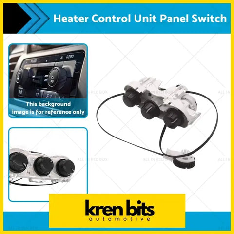 White plastic ac heater control unit panel switch with three black rotary knobs and coiled wire for toyota hilux n70