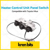 White plastic ac heater control unit panel switch with three black rotary knobs and coiled wire for toyota hilux n70