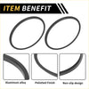 Black rubber ac vent dashboard decoration rings made of polished aluminum alloy with non-slip design for Toyota Tacoma