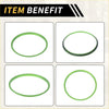 Green silicone ac vent dashboard decoration gasket rings for toyota tacoma 2016-2021 shown in various sizes and styles