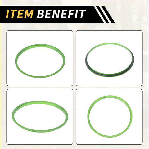 Green silicone ac vent dashboard decoration gasket rings for toyota tacoma 2016-2021 shown in various sizes and styles