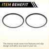 Black oval interior knob cover trim for toyota tacoma ac vent dashboard decoration rings 2016-2021 model