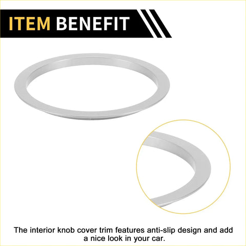 Silver metallic ac vent dashboard decoration ring trim for toyota tacoma with smooth finish and anti slip design