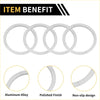 Silver polished aluminum alloy ac vent dashboard decoration rings with non slip design for toyota tacoma 2016 2023
