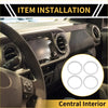 Set of four silver-colored circular air vent trim rings for toyota tacoma dashboard decoration and interior upgrade