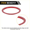 Red metallic interior knob cover trim with anti slip design for ac vent dashboard rings toyota tacoma 2016 2023